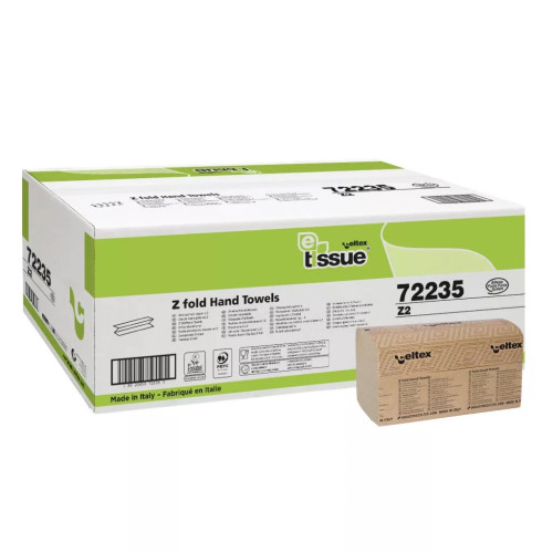Skladané papierové uteráky 2-vrstvové 3750 ks Celtex E-Tissue Z 