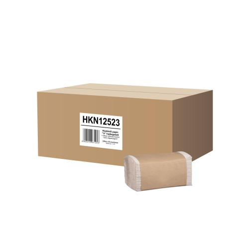 Skladané papierové uteráky V 1-vrstvové 25x23 cm recyklované 20x250 ks