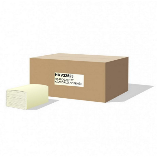 Skladané papierové uteráky V 2-vrstvové 25x23 cm 100% celulóza 20x160 ks