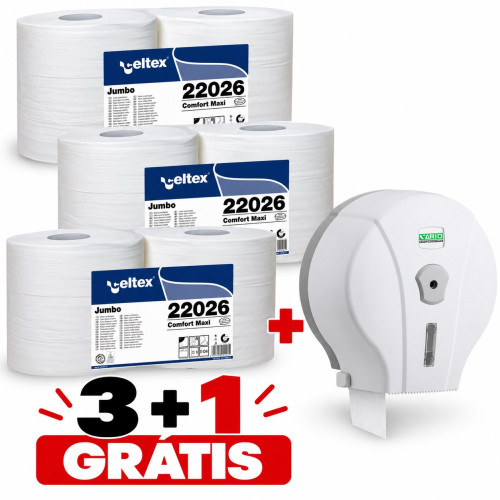Lucart Strong 19 J Mini jumbo toaletný papier 2 vrstvový celulóza 130m 12 roliek/balenie + zásobík zdarma 3+1 Lucart Strong 19 J Mini jumbo toaletný papier 2 vrstvový celulóza 130m 12 roliek/balenie + zásobík zdarma 3+1