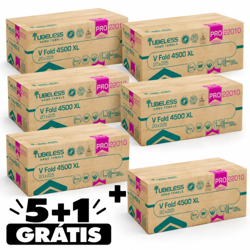 TUBELESS 4500XL SKLADANÝ DO V 2 VRSTVA BIELY, 100% CELULÓZA, 25X21CM, 20X225 LIST 4500 LISTOV 5+1 TUBELESS 4500XL SKLADANÝ DO V 2 VRSTVA BIELY, 100% CELULÓZA, 25X21CM, 20X225 LIST 4500 LISTOV 5+1