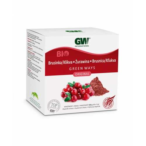BIO sušený prášok z plodov BRUSNICE/ KĽUKVY (40x5g)