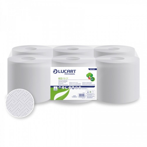 Lucart Eco 19 CF Maxi uterák na ruky 2 vrstvy 100m recyklované lepené 6 roliek / balenie