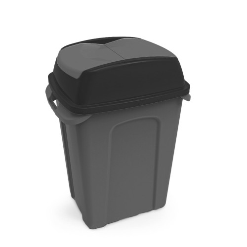Hippo recyklovaný odpadkový kôš na triedený odpad, plastový, antracit/čierny, 25L