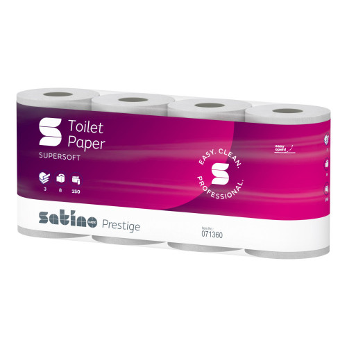 Toaletný papier Satino Wepa Prestige 3 vrstvy, biely, 150 listov, 64ks